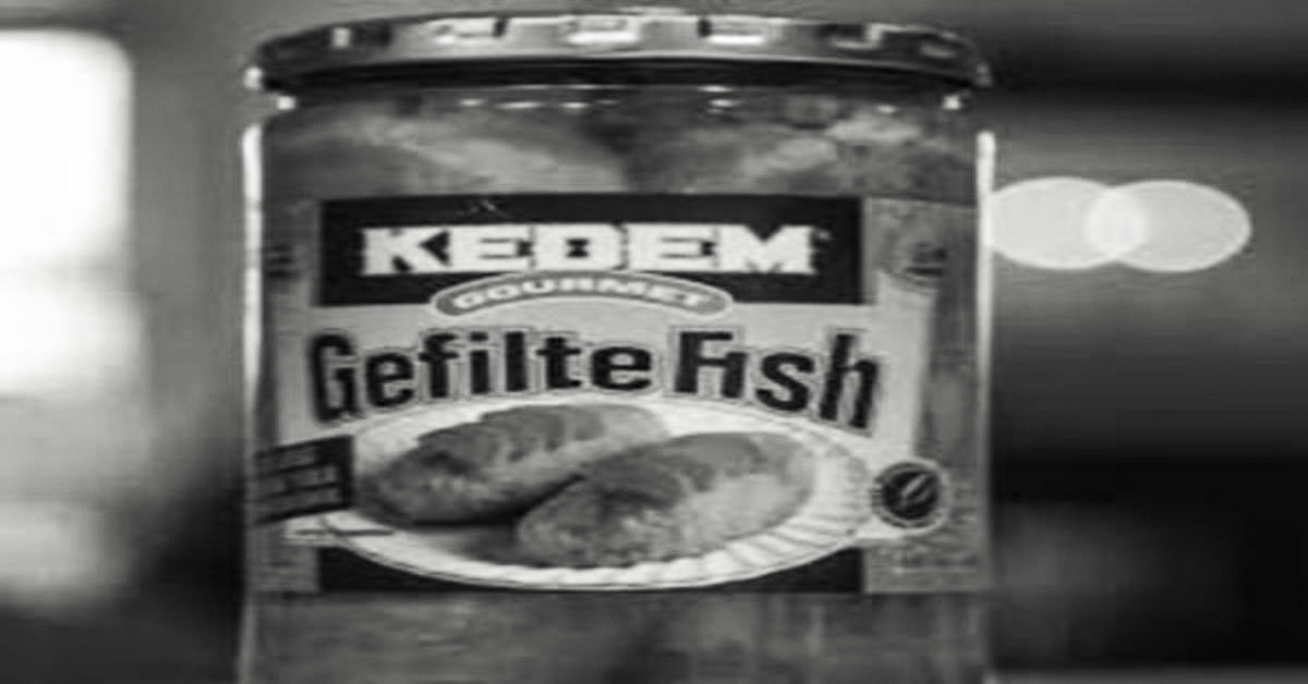 A jar of gefilte fish.
