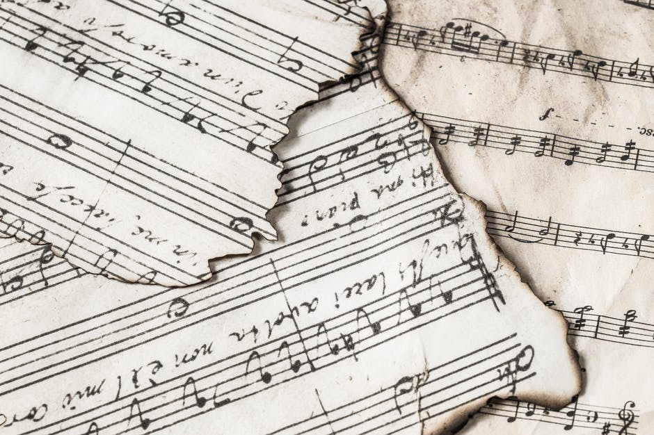 Old sheets of music.