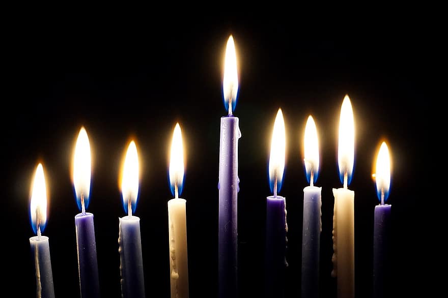 Hanukkah candles.